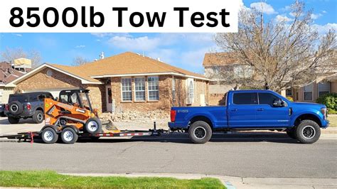 f250 pulling skid steer|2022 Ford F250 Skid Steer Tow Test .